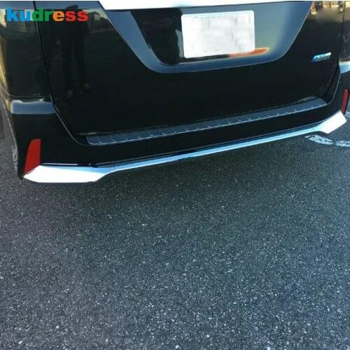 For Nissan Serena C27 2016 2017 2018 2019 Chrome Rear Bumper Protect Strip Cover Trim Exterior Decoration Accessories 3pcs