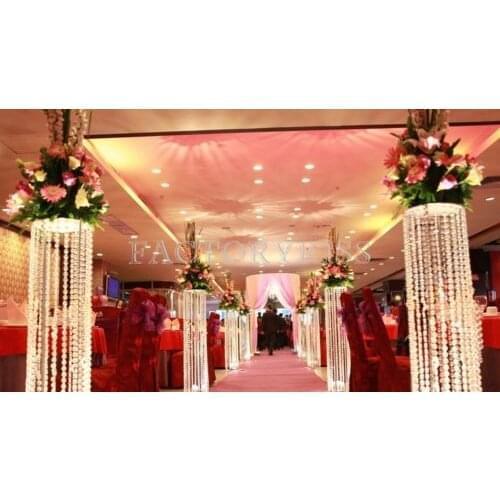 Top-rated crystal wedding column crystal pillar for wedding stage decoration