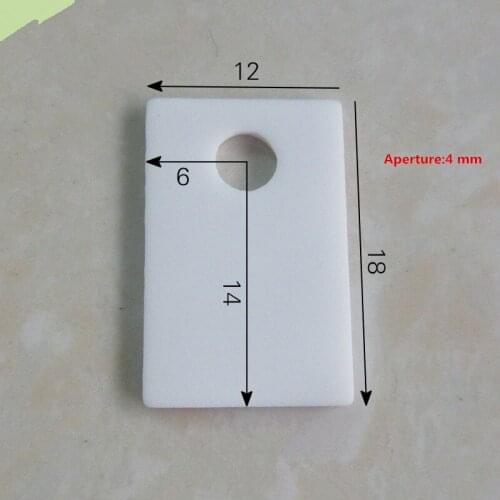 TO-220 Alumina Ceramic Sheet TO-3P1 High Temperature Resistant Ceramic Substrate TO-247/264 Ceramic Radiator (With Hole)