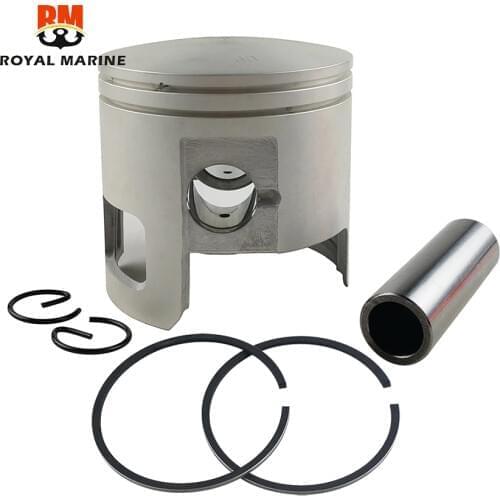 66T-11631 Piston and Piston Ring Set (Std) For Yamaha Parsun 40HP E40MH 40X with Clip and Pin 66T-11631-01-93 80mm
