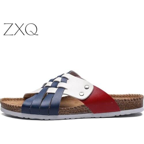 2020 Slip On Lightweight Slides Mixed Color Fashion Artificial leather Slipper Summer High Quality Sandals