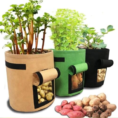 3 size Plant Grow Bags home garden Potato pot greenhouse Vegetable Growing Bags Moisturizing jardin Vertical Garden Bag seedling