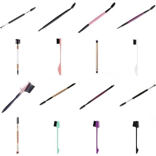 1/2pcs Multifunction 3-in-1 Double Head Eyebrow Comb Brow Lash Brush Eye Makeup Eyelash Grooming ​Fiber Eyebrow Brush