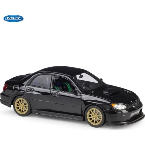 WELLY 1:24 SUBARU IMPREZA WRX STI sports car simulation alloy car model crafts decoration collection toy tools gift