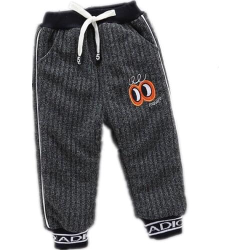 Fashion Autumn Winter Baby Boy Girl Clothes New Children Cartoon Thick Cotton Pants Toddler Casual Costume Infant Kid Sportswear