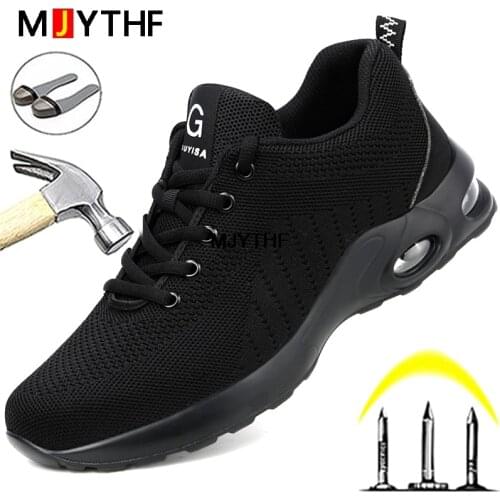 Fashion Safety Shoes Men Steel Toe Shoes Anti-puncture Work Sneakers Indestructible Work Sefety Boots Male Shoes Work Boots 50