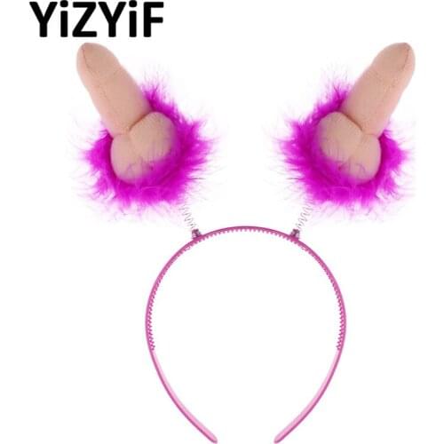 Novelty Funny Party Headband Bride To Be Willy Shaped Head Boppers Headband for Bachelorette Hens Party Girls Night Out Gift