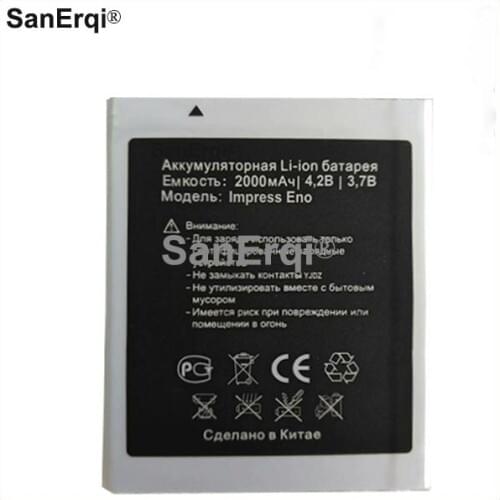 2000mAh Impress Eno battery Replacement For VERTEX Impress Eno Cell Phone Original Replacement Battery