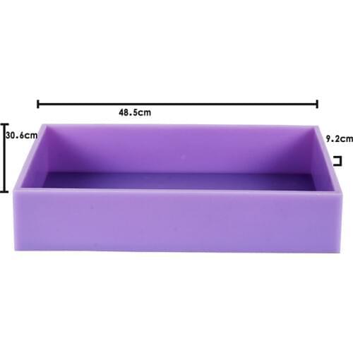 Super Big Size Silicone Soap Mold Rectangular Flexible Large Mould with Wooden Box 19''x12'' 33 Pounds