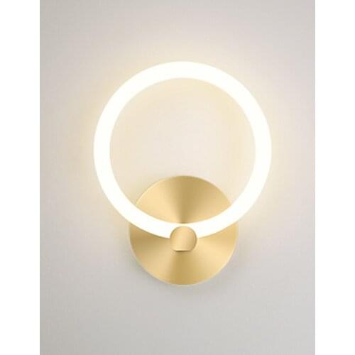 Modern Luxury Wall Lamp Bedroom Round Square Led Wall Sconce Light Fixtures Living Room Corridor Wall Lights Home Decor Bedside
