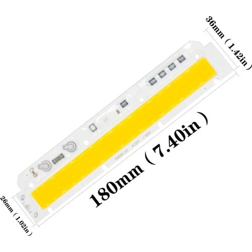 LED Chip AC220V 50W 180MM Smart IC High Power LED Lamp LED COB Light Bulb Strip Chip On Board Lighting Source Warm Cold White
