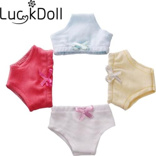 Luckdoll various solid color panties fit 18inch American Dolls and 43CM 18" Doll doll ,the child best gift for