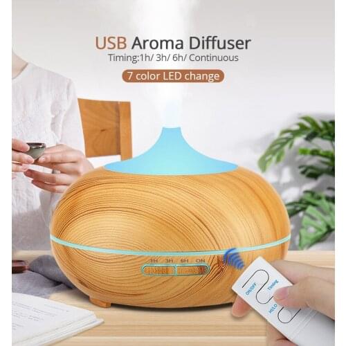 Air Humidifier Aroma Diffuser Essential Oil 7Colors Changing LED Lights Remote Control Cool Mist Maker Air Purifier for Home Spa