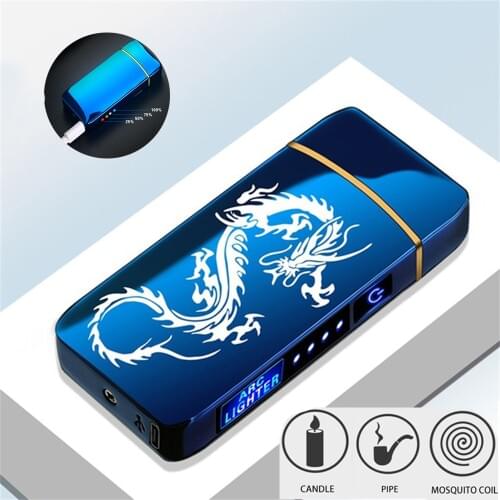 Windproof Cool Lighter Metal Torch Lighters USB Fingerprint Lighters Spray Portable Jet Lighter Kitchen Outdoor Cigarette Men