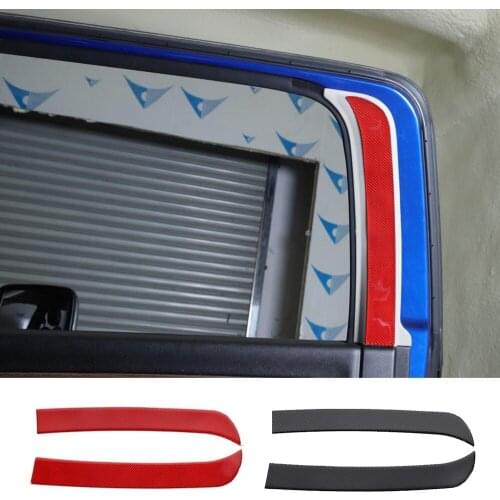 Soft Real Carbon Fiber Rear Window Inner Panel Cover Decoration Trim Fit for Dodge Ram 2010-2015 Interior Car Accessories