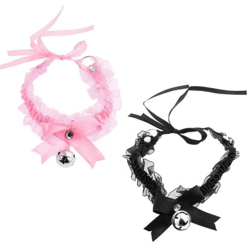 New Fashion Women Gothic Simple Sexy Lace Collar Pendant Bow Knot Bell Choker Necklace Neck Dress Girls Party Gift Jewelry