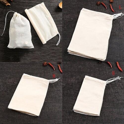 10Pcs/Lot Teabags Empty Scented Tea Bags With String Heal Seal Filter Paper For Herb Loose Tea 3 Size Household Merchandise