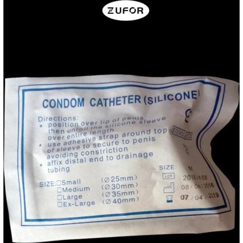 10pcs/lot Sterilized Comfortable Medical Silicone Male External Catheter male urinary catheter hydrophilic urinary