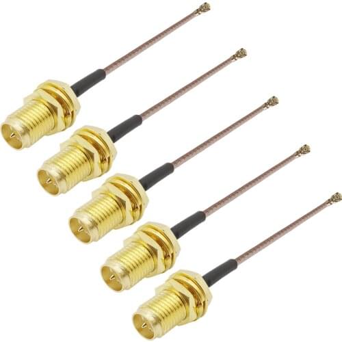 100Pcs RP SMA Female Plug to uFL/u.FL/IPX/IPEX RF Coax Adapter Assembly RG178 Pigtail Cable Extension Cord for PCI WiFi Card