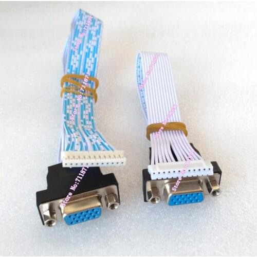 12P 15P DIY LCD Monitor VGA Cable 12P to 15Pin D-Sub VGA Female wire Cord 2.0 Pitch 20cm 50cm 12P to 15Pin VGA D-Sub Line Cable