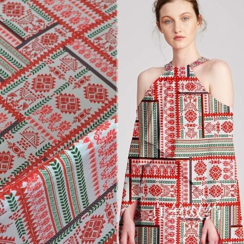 140cm wide brand flower silk fabric anti-wrinkle crepe de chine silk fabric drape shirt dress crepe fabric wholesale silk cloth