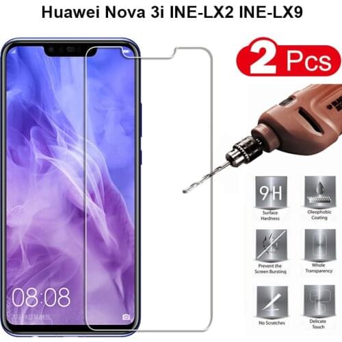 1P 2PC Screen Protector Huawei Nova 3i Tempered Glass Huawei Nova 3i Protective Film Glass Huawei Nova 3i Nova3i INE-LX2 INE-LX9