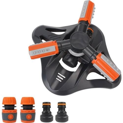 3-arm Rotating Sprinklers 360 Degree Lawn Sprinkler Garden Agriculture Irrigation Device Grass Lawn Automatic Watering Nozzles