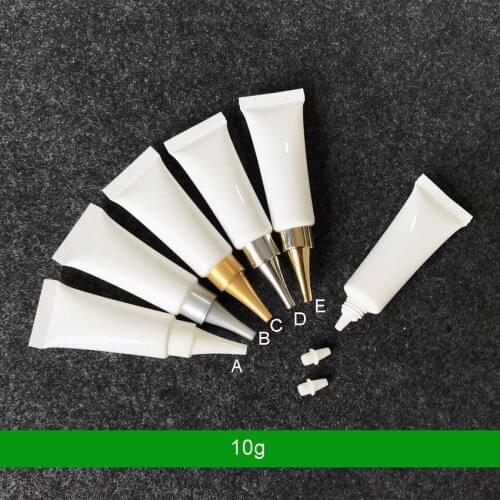 300pcs 10g 10ml Plastic Soft Tube Empty Cosmetic Packaging Eyeshadow Eyeliner Eye Serum Cream Tubes Sample Medicine Containers