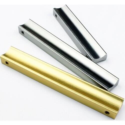 5Pcs Modern Concise Design Style Satin Nickel Aluminum Alloy Solid Cabinet Handle Drawers Pulls