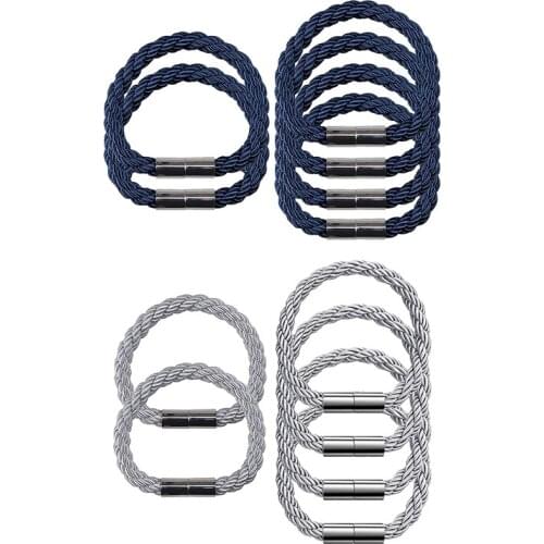 6 Pack Magnetic Curtain Tiebacks Modern Style Drape Tie Backs Convenient Decorative Weave Rope Curtain Holdback