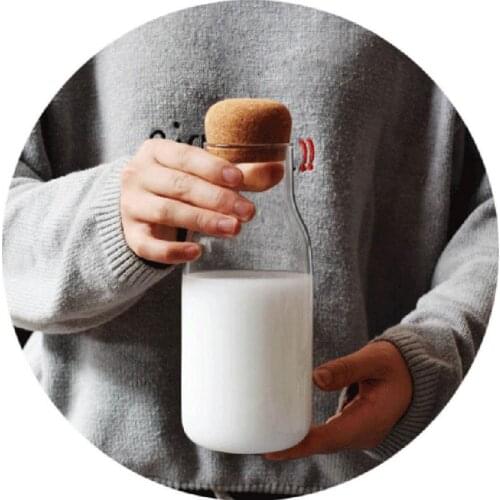 60% Hot Sale 150/300/700ml Storage Bottle Spices Sugar Tea Coffee Cork Stopper Glass Jar Can