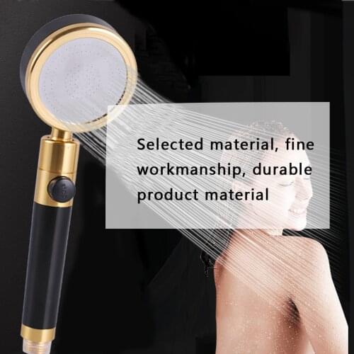 Space Aluminum Shower Head High Pressure Angle Adjustable Pressurized ShowerHead 360 Degree Rotation Water Saving SPA Bath Spray