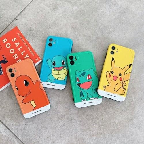 Pokemon Pikachu Phone Cover Case for IPhone 12 Mini 11 Pro Max 7 8Plus SE 2020 X XS XR Cute Cartoons Silicone Jenny Turtle Cases