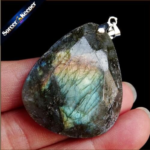 Women & Men Fashion Jewelry Pendants Necklaces With Chain Wholesale Labradorite Moonstone Quartz Stone Colares Femininos YS967