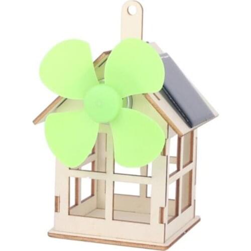 Solar House With Wheel Motors Electronic Assembly Kit DIY Model Kit Toys Mini House Circuit Building Projects