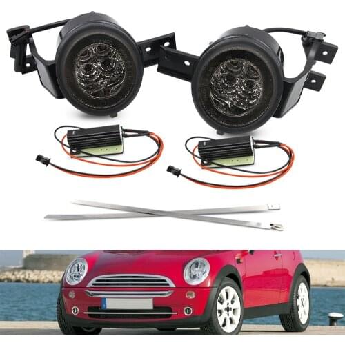 Smoked Lens White LED DRL Parking Light/ Amber Led Turn Signal Lamp For MINI Cooper R50 R53 R52 Convertible DRL Driving Lamps
