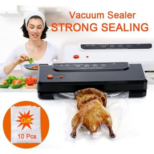 Electric Vacuum Sealer Packaging Machine Automatic Vacuum Food Sealing Storage Packer Focus On Preservation Machine 10pcs Bag In
