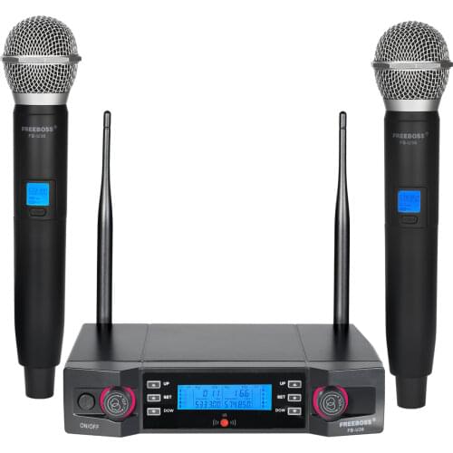 FB-U36 2 Way Adjustable Frequency Party Karaoke Handheld Wireless Microphone