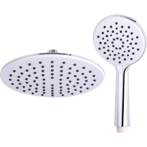 ABS Plastic Chrome Shower Head Set Bathroom Shower Faucet Accessory Rainfall Shower Nozzle With 5 Functions Shower Hand
