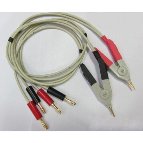 LCR Test Clip / LCR Meter Low Resistance Test Leads / Terminal Kelvin Test Line Banana ports