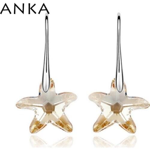 ANKA Classic Star Crystal Pendant Earrings for Women Hot Selling New Arrival Crystals from Austria #84881