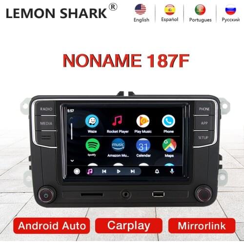 LEMON SHARK Car Radio NONAME RCD330 187F Android Auto Carplay Multimedia MirrorLink for VW Tiguan Golf 5 6 MK5 MK6 Passat Polo