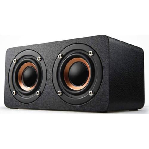 M5 Fashion Portable Speaker Wireless Bluetooth Speaker Wooden Cabinet Shocking HiFi Sound Quality