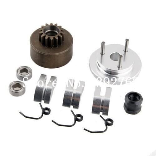 Bell Gear Flywheel+14T Clutch Shoe+Spring+Bearing Assembly Sets 83013 Alloy Upgrade 81020 For HSP 1/8 Nitro Parts RC Model