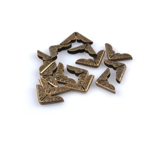 Metal Crafts Bronze Metal Corners For DIY Scrapbooking Photo Albums Books Corner Protectors Decorative 14x14x2mm 100pcs C1842