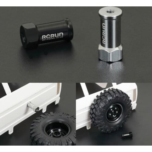 RCRUN Metal Spare Wheel Holder 12mm Hexagon Hub Mount for 1/10 RC Crawler Axial SCX10 Cherokee Wrangler LC80 TRX4 Bronco Body