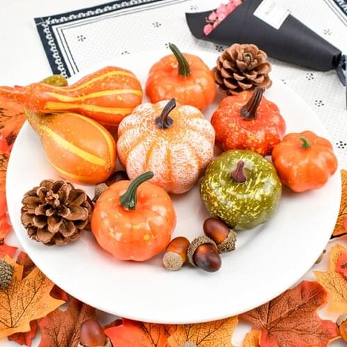 Halloween Mini Artificial Pumpkin Fake Vegetable Simulation Halloween Artificial Pumpkin DIY Craft Halloween Party Decoration