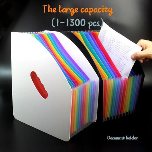 Multi-Functional Document Rainbow Standing A4 Organ Clip Student Paper Holder 13 Layer Data Management Clip