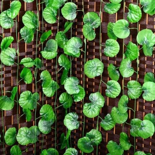 Wholesale- 2016 New Artificial Begonia Vine Leaf Fake Garland Plants Foliage Flowers Home Wedding Decor 7.5 feet 1PC