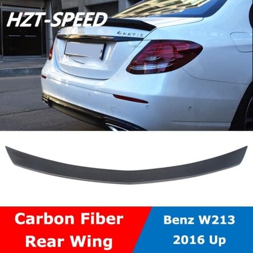 W213 V Style Carbon Fiber FRP Material Rear Wing Spoiler For BENZ E200 E260 E300L Modify 2016 Up